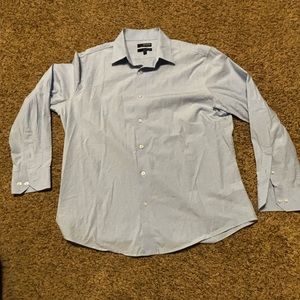 Murano Wardrobe Essentials Button Down Blue Shirt Size L